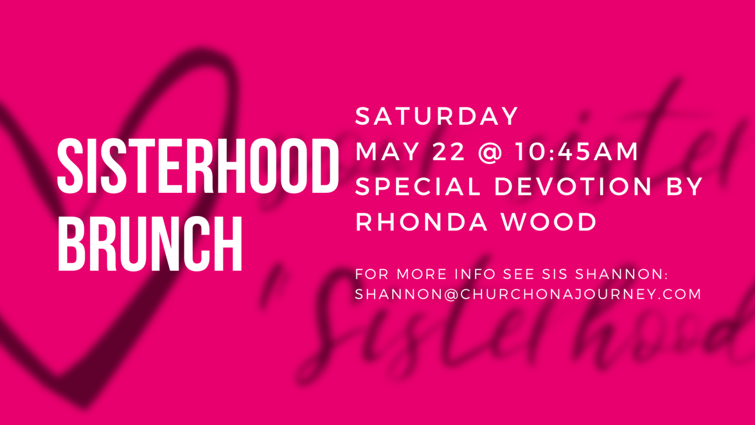 Sisterhood Brunch @ Journey Fellowship Church | Denton | Texas | United States